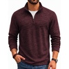 image:imageCOOFANDY Mens Quarter Zip Pullover Sweater Regular Fit Fleece SweatshirtRed