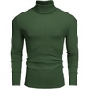 image:imageCOOFANDY Mens Ribbed Turtleneck Sweater Casual Basic Long Sleeve Knitted Pullover SweaterArmy Green