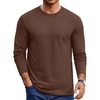 image:imageCOOFANDY Mens Thermal T Shirts Long Sleeve Fleece Lined Tee Casual Soft TopBrown