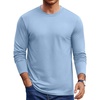 image:imageCOOFANDY Mens Thermal T Shirts Long Sleeve Fleece Lined Tee Casual Soft TopLight Blue