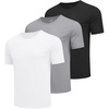 image:imageCOOFANDY Mens Workout TShirts 3 Pack Quick Dry Athletic TShirtsZblackWhiteTrue Grey3 Pack