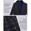 image:imageCOOFANDY Mens Blazer Casual Sport Coats Regular Fit Lightweight Suit JacketCheckered Blazer  Navy Blue