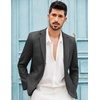 image:imageCOOFANDY Mens Blazer Casual Sport Coats Regular Fit Lightweight Suit JacketDark Charcoal