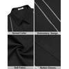image:imageCOOFANDY Mens Cuban Guayabera Shirts Button Down Short Sleeve Linen ShirtBlack