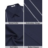image:imageCOOFANDY Mens Cuban Guayabera Shirts Button Down Short Sleeve Linen ShirtNavy Blue