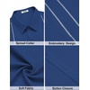 image:imageCOOFANDY Mens Cuban Guayabera Shirts Button Down Short Sleeve Linen ShirtRoyal Blue