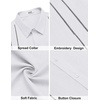 image:imageCOOFANDY Mens Cuban Guayabera Shirts Button Down Short Sleeve Linen ShirtWhite