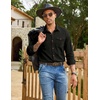 image:imageCOOFANDY Men Western Cowboy Shirt Casual Button Down Work Shirt with PocketBlack