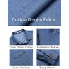 image:imageCOOFANDY Men Western Cowboy Shirt Casual Button Down Work Shirt with PocketBlue