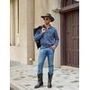 image:imageCOOFANDY Men Western Cowboy Shirt Casual Button Down Work Shirt with PocketBlue