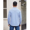 image:imageCOOFANDY Men Western Cowboy Shirt Casual Button Down Work Shirt with PocketLight Blue