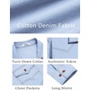 image:imageCOOFANDY Men Western Cowboy Shirt Casual Button Down Work Shirt with PocketLight Blue