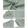 image:imageCOOFANDY Mens 2 Piece Outfit Summer Shorts Sets Short Sleeve Cotton ShirtsGreen