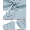 image:imageCOOFANDY Mens 2 Piece Outfit Summer Shorts Sets Short Sleeve Cotton ShirtsLight Blue