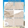 image:imageCOOFANDY Mens 2 Piece Outfits Cuban Guayabera Shirts and Shorts Summer SetBeige