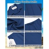 image:imageCOOFANDY Mens 2 Piece Outfits Cuban Guayabera Shirts and Shorts Summer SetRoyal Blue