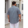 image:imageCOOFANDY Mens Big and Tall Short Sleeve Casual Button Down Plaid ShirtBlackwhite