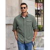 image:imageCOOFANDY Mens Button Down Shirt Jacket Long Sleeve Flannel ShirtsArmy Green
