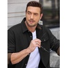 image:imageCOOFANDY Mens Button Down Shirt Jacket Long Sleeve Flannel ShirtsBlack