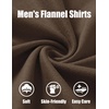 image:imageCOOFANDY Mens Button Down Shirt Jacket Long Sleeve Flannel ShirtsBrown