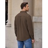 image:imageCOOFANDY Mens Button Down Shirt Jacket Long Sleeve Flannel ShirtsBrown