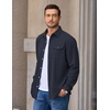 image:imageCOOFANDY Mens Button Down Shirt Jacket Long Sleeve Flannel ShirtsDark Blue
