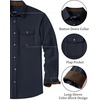 image:imageCOOFANDY Mens Button Down Shirt Jacket Long Sleeve Flannel ShirtsDark Blue