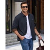 image:imageCOOFANDY Mens Button Down Shirt Jacket Long Sleeve Flannel ShirtsDark Blue
