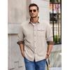 image:imageCOOFANDY Mens Button Down Shirt Jacket Long Sleeve Flannel ShirtsMoon Gray