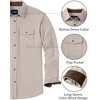 image:imageCOOFANDY Mens Button Down Shirt Jacket Long Sleeve Flannel ShirtsMoon Gray