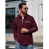 image:imageCOOFANDY Mens Button Down Shirt Long Sleeve Casual Corduroy Untucked Shirt Jacket with PocketRed