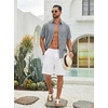 image:imageCOOFANDY Mens Button Down Shirts Short Sleeve Linen Textured Shirts Casual Summer Beach ShirtsDark Grey