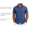 image:imageCOOFANDY Mens Casual Button Down Shirt Short Sleeve Summer Beach ShirtsBlue
