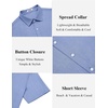 image:imageCOOFANDY Mens Casual Button Down Shirt Short Sleeve Summer Beach ShirtsLight Blue