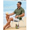 image:imageCOOFANDY Mens Casual Button Down Shirt Short Sleeve Summer Beach ShirtsOlive Green