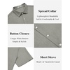 image:imageCOOFANDY Mens Casual Button Down Shirt Short Sleeve Summer Beach ShirtsSage Green