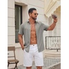 image:imageCOOFANDY Mens Casual Button Down Shirt Short Sleeve Summer Beach ShirtsSage Green
