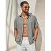image:imageCOOFANDY Mens Casual Button Down Shirt Short Sleeve Summer Beach ShirtsSage Green