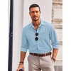 image:imageCOOFANDY Mens Casual Button Down Shirts Long Sleeve Untucked Regular Fit Denim Dress ShirtSky Blue