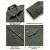 image:imageCOOFANDY Mens Corduroy Shirt Long Sleeve Button Down Casual Shirts JacketArmy Green