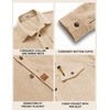 image:imageCOOFANDY Mens Corduroy Shirt Long Sleeve Button Down Casual Shirts JacketLight Khaki