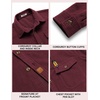 image:imageCOOFANDY Mens Corduroy Shirt Long Sleeve Button Down Casual Shirts JacketVine Red