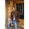image:imageCOOFANDY Mens Denim Shirt Jacket Casual Long Sleeve Button Down Jean ShirtsBrown