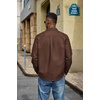 image:imageCOOFANDY Mens Denim Shirt Jacket Casual Long Sleeve Button Down Jean ShirtsBrown
