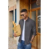 image:imageCOOFANDY Mens Denim Shirt Jacket Casual Long Sleeve Button Down Jean ShirtsDark Grey