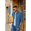 image:imageCOOFANDY Mens Denim Shirt Jacket Casual Long Sleeve Button Down Jean ShirtsSlate Blue