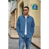 image:imageCOOFANDY Mens Denim Shirt Jacket Casual Long Sleeve Button Down Jean ShirtsSlate Blue
