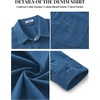 image:imageCOOFANDY Mens Denim Shirt Jacket Casual Long Sleeve Button Down Jean ShirtsSlate Blue
