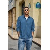 image:imageCOOFANDY Mens Denim Shirt Jacket Casual Long Sleeve Button Down Jean ShirtsSlate Blue