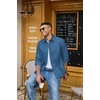 image:imageCOOFANDY Mens Denim Shirt Jacket Casual Long Sleeve Button Down Jean ShirtsSlate Blue